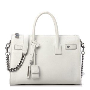 SAINT LAURENT Grained Calfskin Baby Supple Sac De